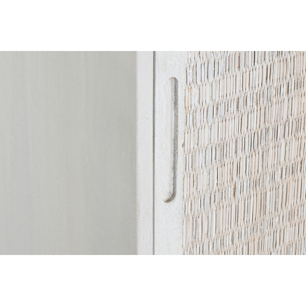 Credenza Home ESPRIT Bianco Rattan Legno di mango 155 x 40 x 80 cm
